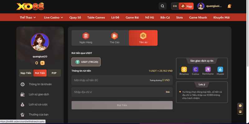 Người chơi cần lưu ý gì khi rút tiền tại nhà cái uy tín Xo88